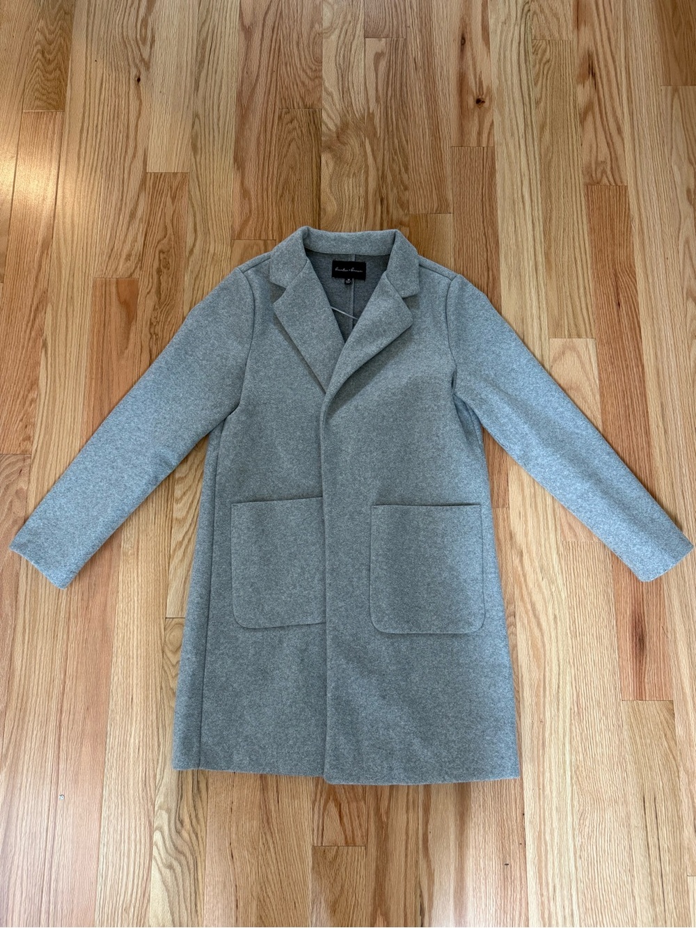 Women’s Grey Wool-Blend Long Coat